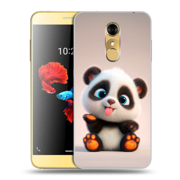 Силиконовый чехол на ZTE Blade A910 с принтом милая панда
