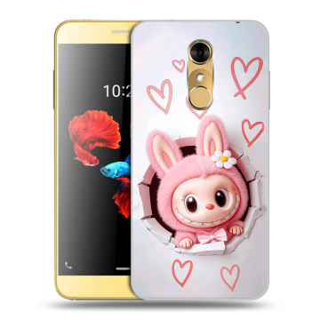 Силиконовый чехол на ZTE Blade A910 с принтом Labubu Лабубу