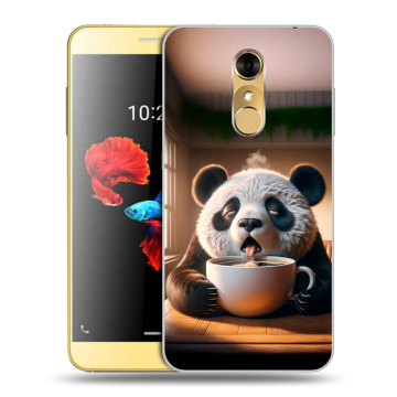 Силиконовый чехол на ZTE Blade A910 с принтом смешная панда