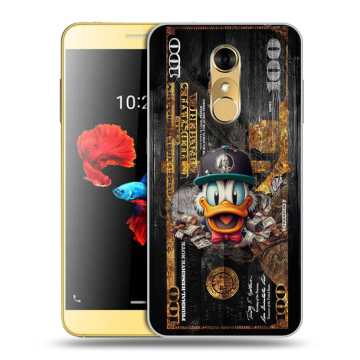 Силиконовый чехол на ZTE Blade A910 с принтом Дональд Дак Доллар Силиконовый чехол на ZTE Blade A910 с принтом Дональд Дак Доллар