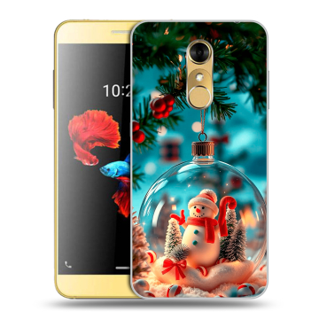 Силиконовый чехол на ZTE Blade A910 с принтом Новый год Силиконовый чехол на ZTE Blade A910 с принтом Новый год