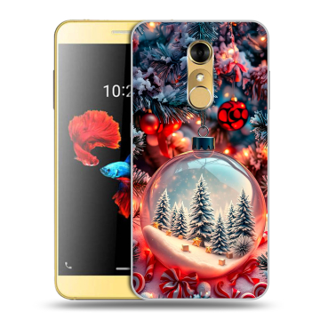 Силиконовый чехол на ZTE Blade A910 с принтом Новый год Силиконовый чехол на ZTE Blade A910 с принтом Новый год