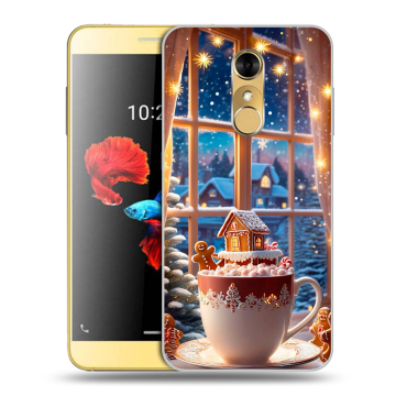 Силиконовый чехол на ZTE Blade A910 с принтом Новый год Силиконовый чехол на ZTE Blade A910 с принтом Новый год