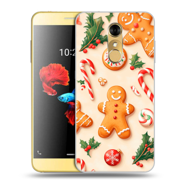 Силиконовый чехол на ZTE Blade A910 с принтом Новый год Силиконовый чехол на ZTE Blade A910 с принтом Новый год