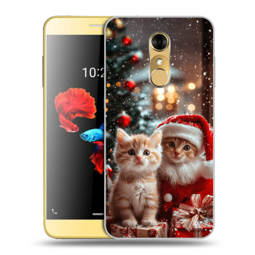 Силиконовый чехол на ZTE Blade A910 с принтом Новый год Силиконовый чехол на ZTE Blade A910 с принтом Новый год