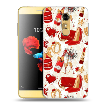 Силиконовый чехол на ZTE Blade A910 с принтом Новый год Силиконовый чехол на ZTE Blade A910 с принтом Новый год