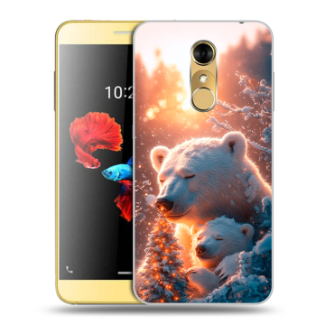 Силиконовый чехол на ZTE Blade A910 с принтом Новый год Силиконовый чехол на ZTE Blade A910 с принтом Новый год