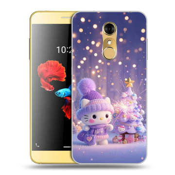 Силиконовый чехол на ZTE Blade A910 с принтом Новый год Силиконовый чехол на ZTE Blade A910 с принтом Новый год