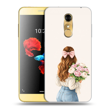 Силиконовый чехол на ZTE Blade A910 с принтом женский