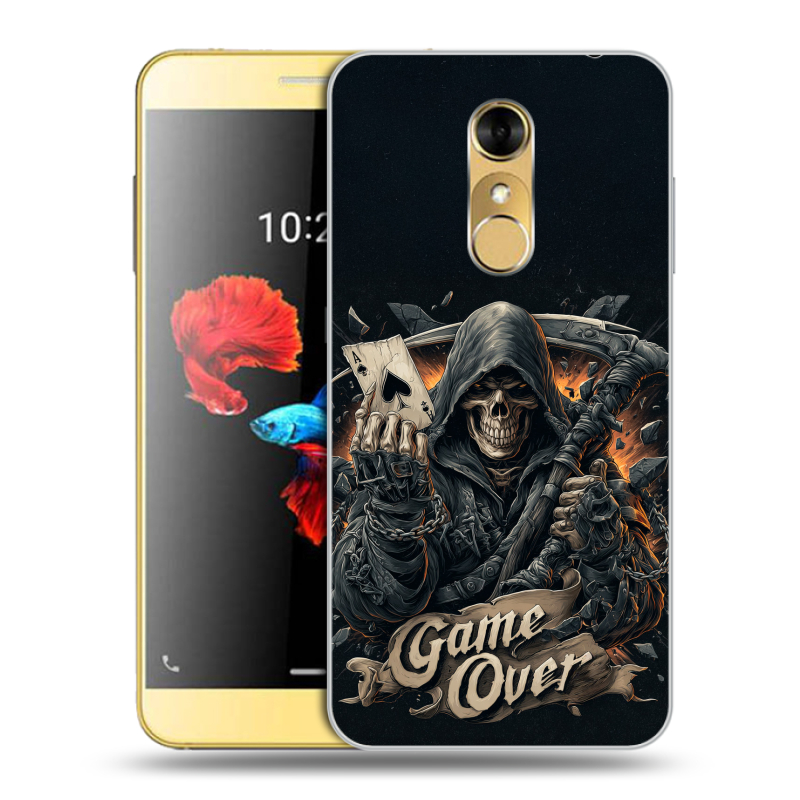 Силиконовый чехол на ZTE Blade A910 с принтом Скелет карты Силиконовый чехол на ZTE Blade A910 с принтом Скелет карты