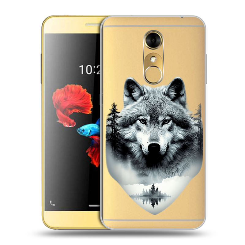 Силиконовый чехол на ZTE Blade A910 с принтом Волк в лесу Силиконовый чехол на ZTE Blade A910 с принтом Волк в лесу