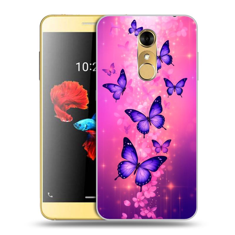 Силиконовый чехол на ZTE Blade A910 с принтом Бабочки Силиконовый чехол на ZTE Blade A910 с принтом Бабочки