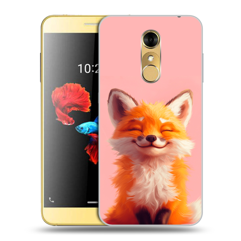 Силиконовый чехол на ZTE Blade A910 с принтом милая лиса Силиконовый чехол на ZTE Blade A910 с принтом милая лиса