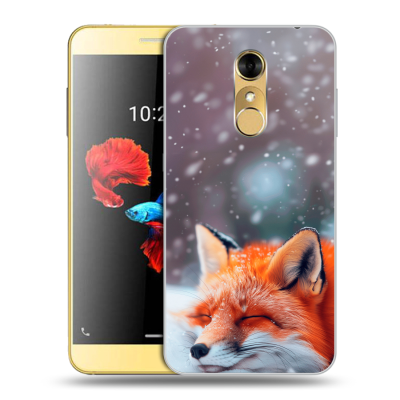Силиконовый чехол на ZTE Blade A910 с принтом лиса Силиконовый чехол на ZTE Blade A910 с принтом лиса