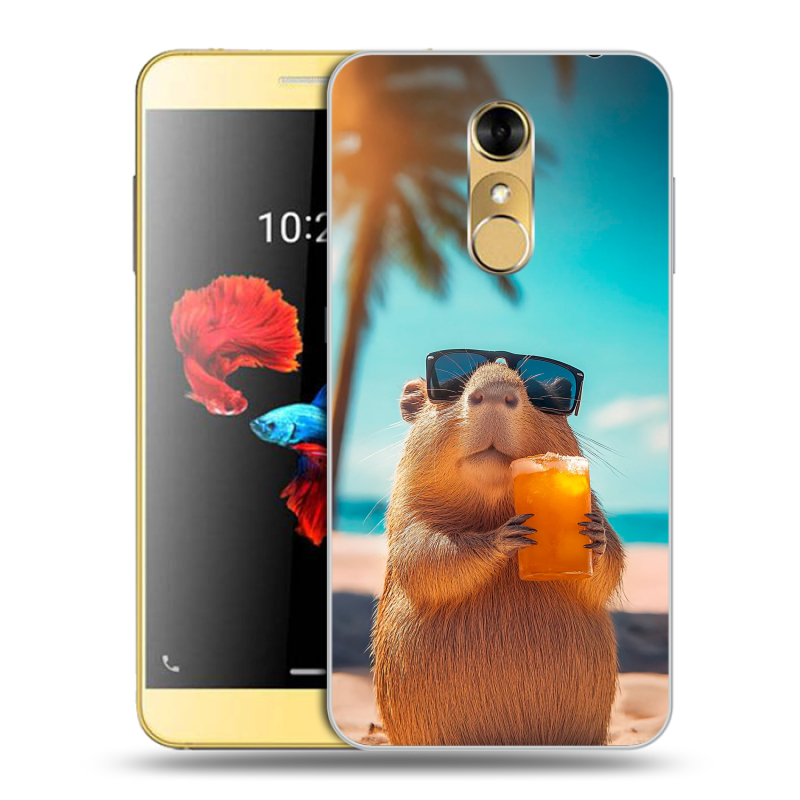 Силиконовый чехол на ZTE Blade A910 с принтом Капибара Силиконовый чехол на ZTE Blade A910 с принтом Капибара