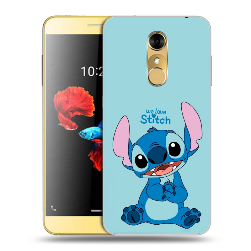Силиконовый чехол на ZTE Blade A910 с принтом Лило и Стич Силиконовый чехол на ZTE Blade A910 с принтом Лило и Стич