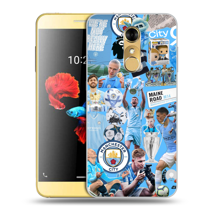 Силиконовый чехол на ZTE Blade A910 с принтом Man City Манчестер Сити Силиконовый чехол на ZTE Blade A910 с принтом Man City Манчестер Сити