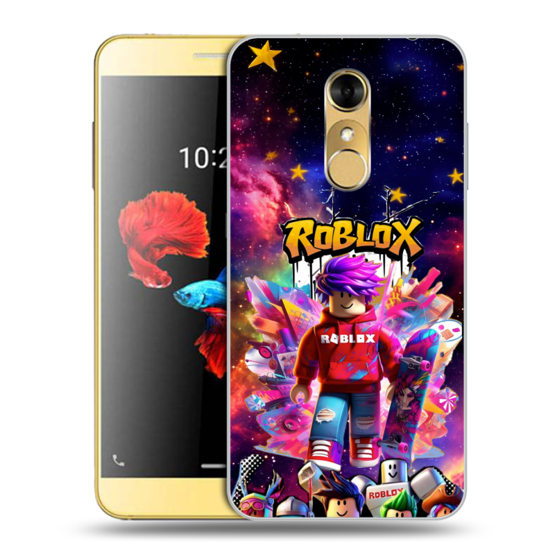 Силиконовый чехол на ZTE Blade A910 с принтом Roblox Роблокс Силиконовый чехол на ZTE Blade A910 с принтом Roblox Роблокс
