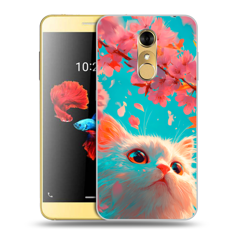 Силиконовый чехол на ZTE Blade A910 с принтом Красивый кот Силиконовый чехол на ZTE Blade A910 с принтом Красивый кот