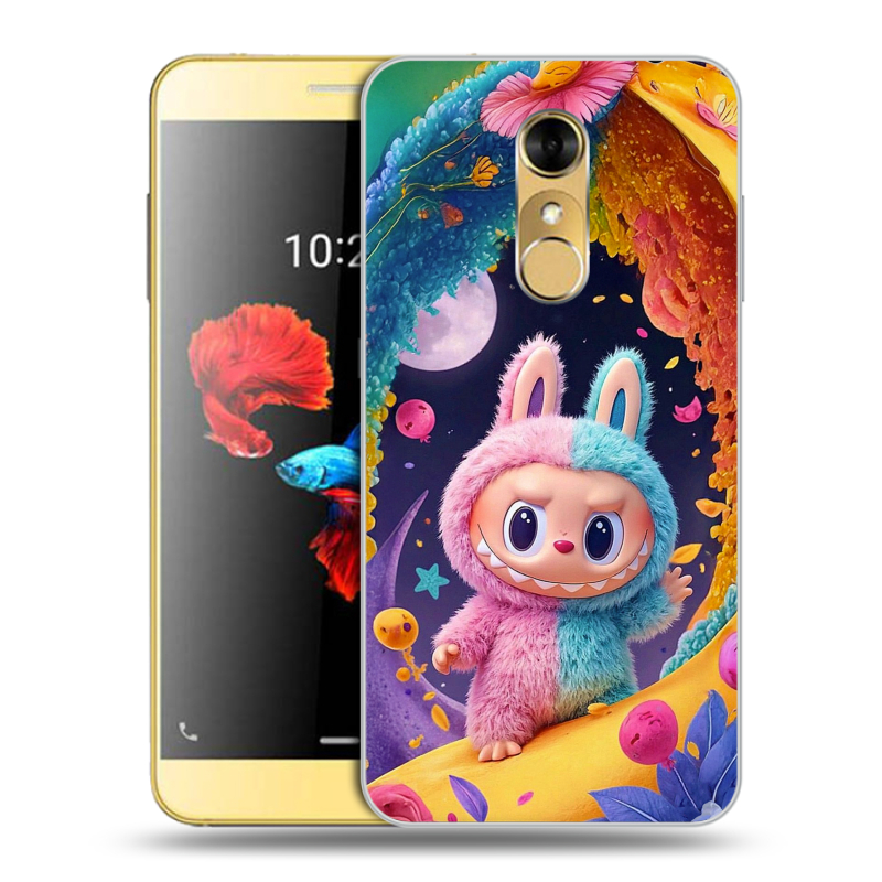 Силиконовый чехол на ZTE Blade A910 с принтом Labubu Лабубу Силиконовый чехол на ZTE Blade A910 с принтом Labubu Лабубу