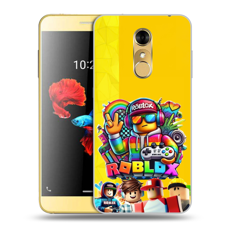 Силиконовый чехол на ZTE Blade A910 с принтом Roblox Роблокс Силиконовый чехол на ZTE Blade A910 с принтом Roblox Роблокс
