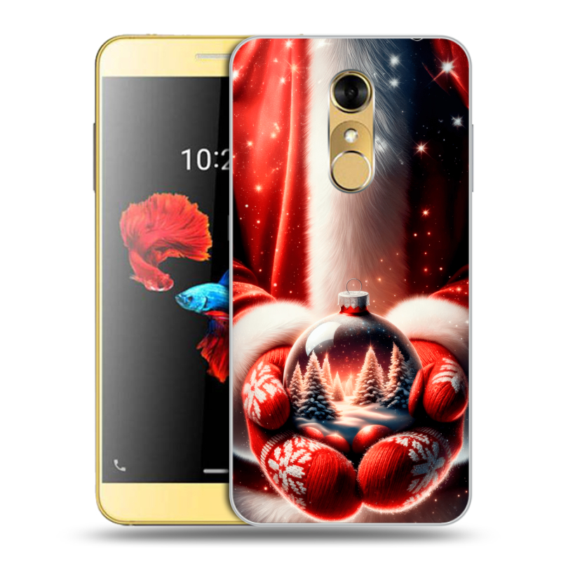 Силиконовый чехол на ZTE Blade A910 с принтом Новый год Силиконовый чехол на ZTE Blade A910 с принтом Новый год