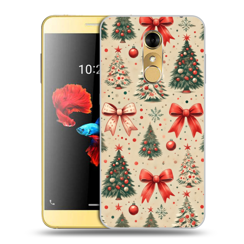 Силиконовый чехол на ZTE Blade A910 с принтом Новый год Силиконовый чехол на ZTE Blade A910 с принтом Новый год