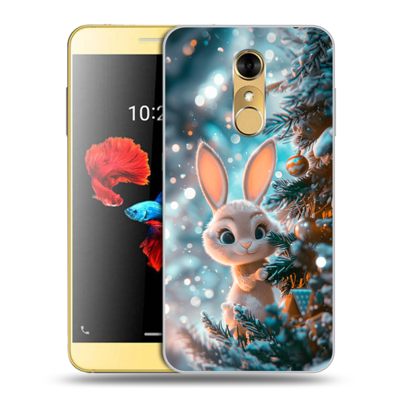 Силиконовый чехол на ZTE Blade A910 с принтом Новый год Силиконовый чехол на ZTE Blade A910 с принтом Новый год