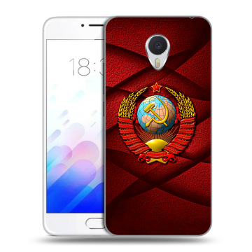 Пластиковый чехол на Meizu M3E с принтом Герб СССР