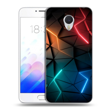 Пластиковый чехол на Meizu M3E с принтом Абстракция неон Пластиковый чехол на Meizu M3E с принтом Абстракция неон