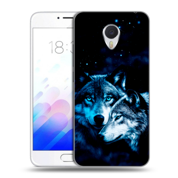 Пластиковый чехол на Meizu M3E с принтом Волки Пластиковый чехол на Meizu M3E с принтом Волки