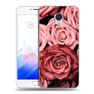 Пластиковый чехол на Meizu M3E с принтом Цветы розы Пластиковый чехол на Meizu M3E с принтом Цветы розы