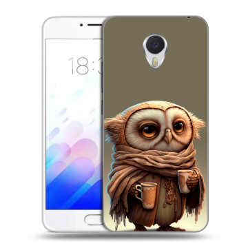 Пластиковый чехол на Meizu M3E с принтом Сова Пластиковый чехол на Meizu M3E с принтом Сова