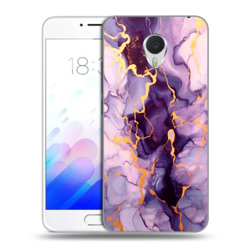 Пластиковый чехол на Meizu M3E с принтом Мрамор