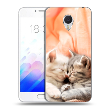 Пластиковый чехол на Meizu M3E с принтом Котята