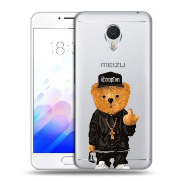 Пластиковый чехол на Meizu M3E с принтом Мишка