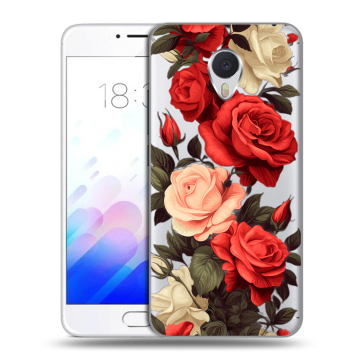 Пластиковый чехол на Meizu M3E с принтом Розы