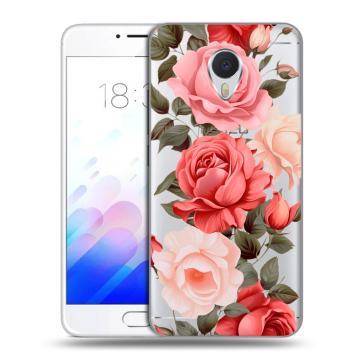 Пластиковый чехол на Meizu M3E с принтом Розы