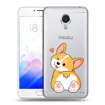 Пластиковый чехол на Meizu M3E с принтом Корги