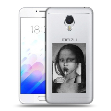 Пластиковый чехол на Meizu M3E с принтом Мона Лиза