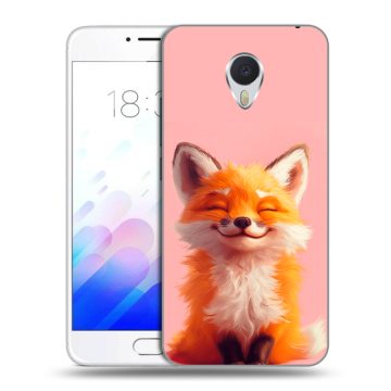 Пластиковый чехол на Meizu M3E с принтом милая лиса
