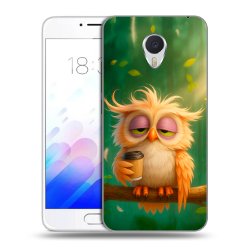 Пластиковый чехол на Meizu M3E с принтом сова Пластиковый чехол на Meizu M3E с принтом сова