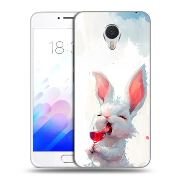 Пластиковый чехол на Meizu M3E с принтом кролик зайчик