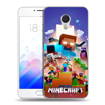 Пластиковый чехол на Meizu M3E с принтом Майнкрафт Minecraft Пластиковый чехол на Meizu M3E с принтом Майнкрафт Minecraft