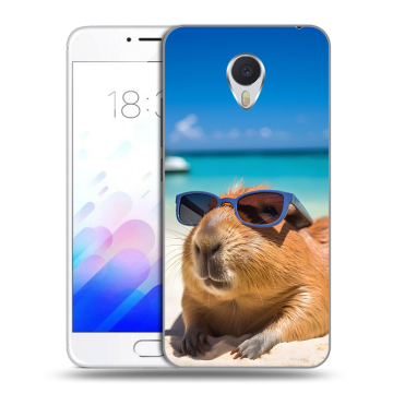 Пластиковый чехол на Meizu M3E с принтом Капибара Пластиковый чехол на Meizu M3E с принтом Капибара