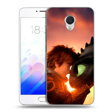 Пластиковый чехол на Meizu M3E с принтом Как приручить дракона