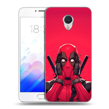 Пластиковый чехол на Meizu M3E с принтом Дедпул Deadpool