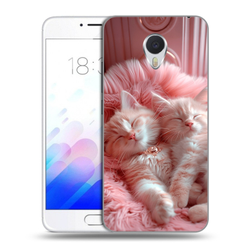 Пластиковый чехол на Meizu M3E с принтом котята котики Пластиковый чехол на Meizu M3E с принтом котята котики