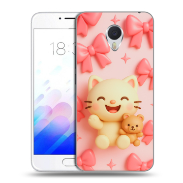 Пластиковый чехол на Meizu M3E с принтом для девочек