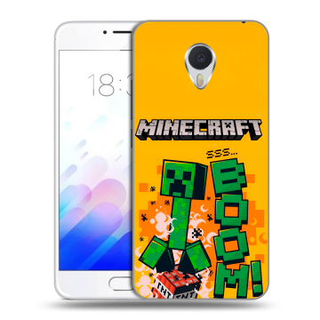 Пластиковый чехол на Meizu M3E с принтом Майнкрафт Minecraft